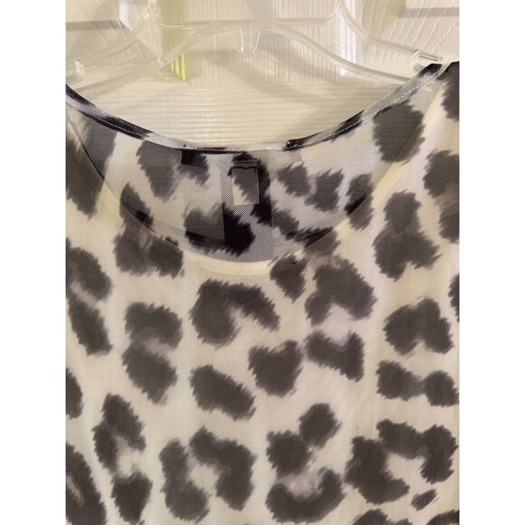 White House Black Market Shirt Sz. Large Leopard Long Sleeve Knit Blouse Top - Picture 7 of 10